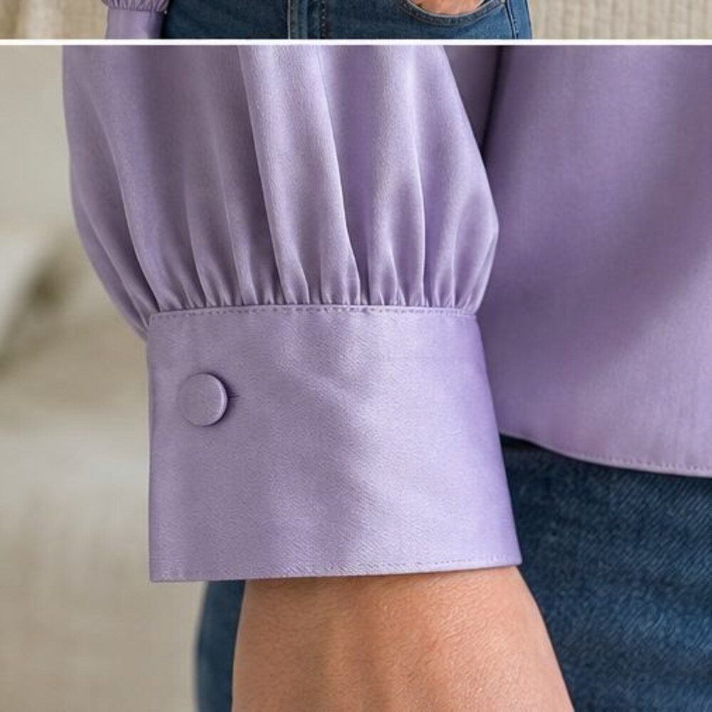 Cream Wrap Blouse - Picture 5 of 6
